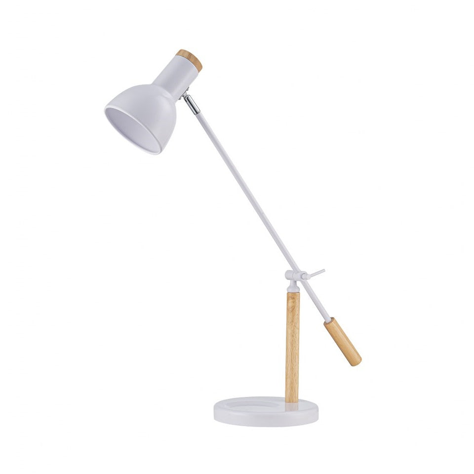 Lampara De Mesa Estilo Nordico E27 Blanco