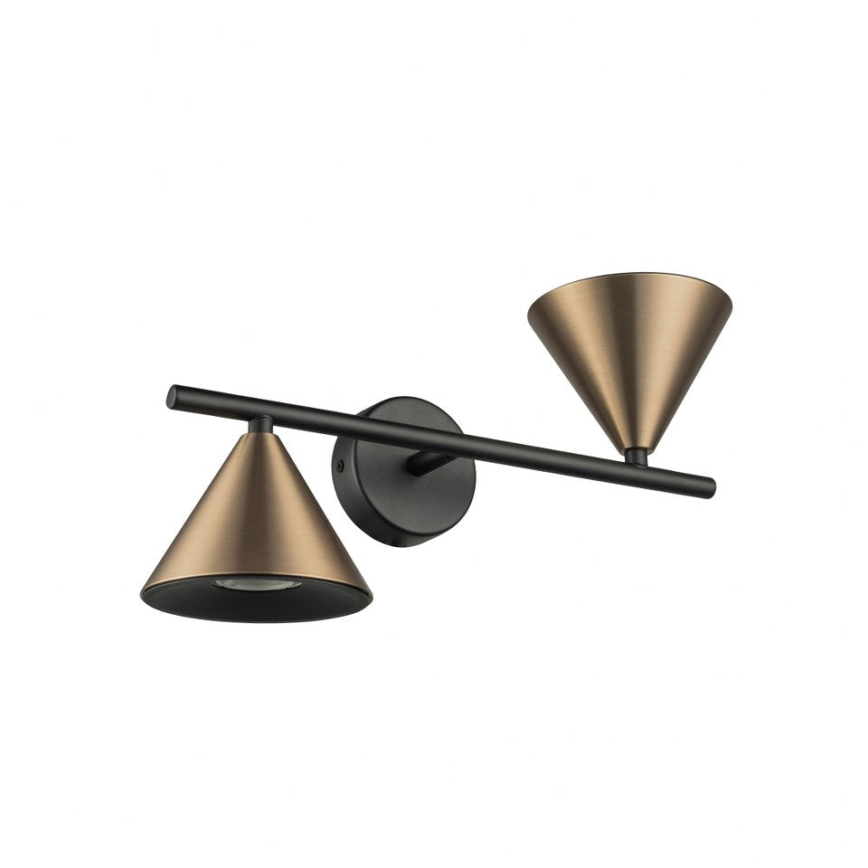 Aplique De Pared Con Dos Focos GU10 Bronce