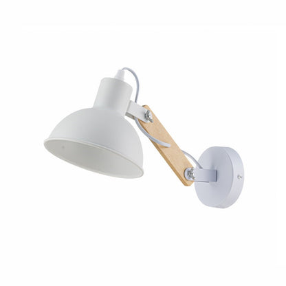 Aplique de Pared Con Madera E27 Blanco