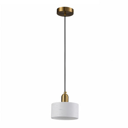 Lampara Colgante De Marmol Con Bombilla E27 Blanco