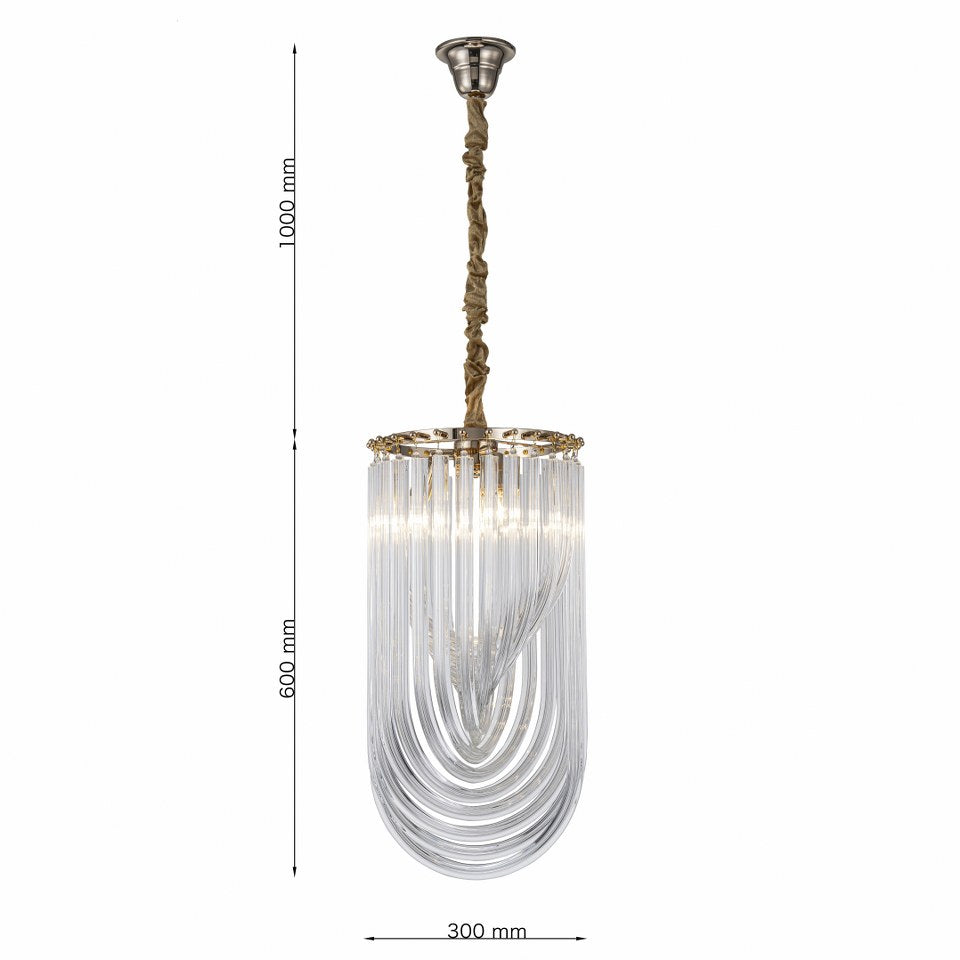 Lámpara colgante de cristal EINH - CLN130-D30