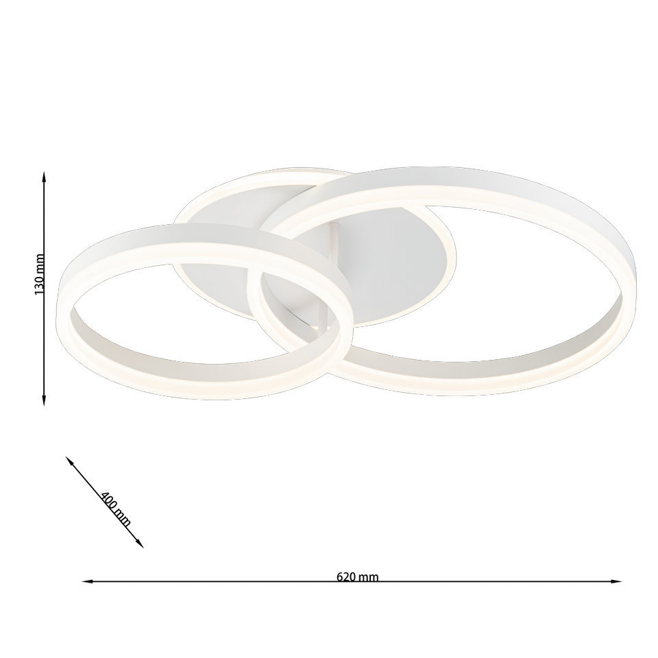 Lampara 2 Aros Led CCT Regulable Blanco