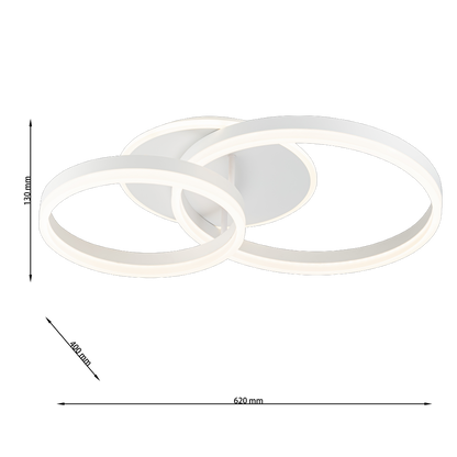 Lampara 2 Aros Led CCT Regulable Blanco