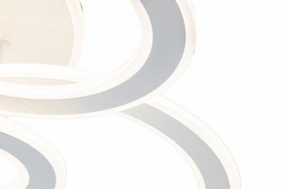 Lampara de 6 Aros Led Integrado CCT Regulable con Mando Blanco