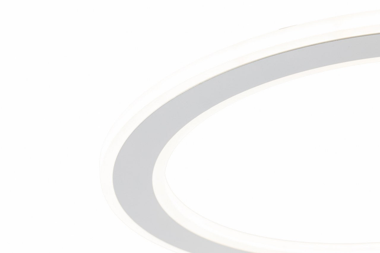 Lampara de 6 Aros Led Integrado CCT Regulable con Mando Blanco