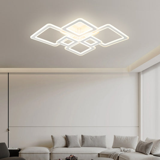 Lampara con 6 Cuadros Led Blanco