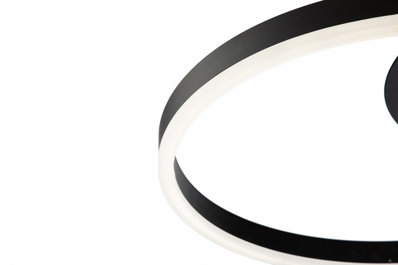 Lampara 2 Aros Led CCT Regulable Negro