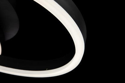 Lampara 2 Aros Led CCT Regulable Negro