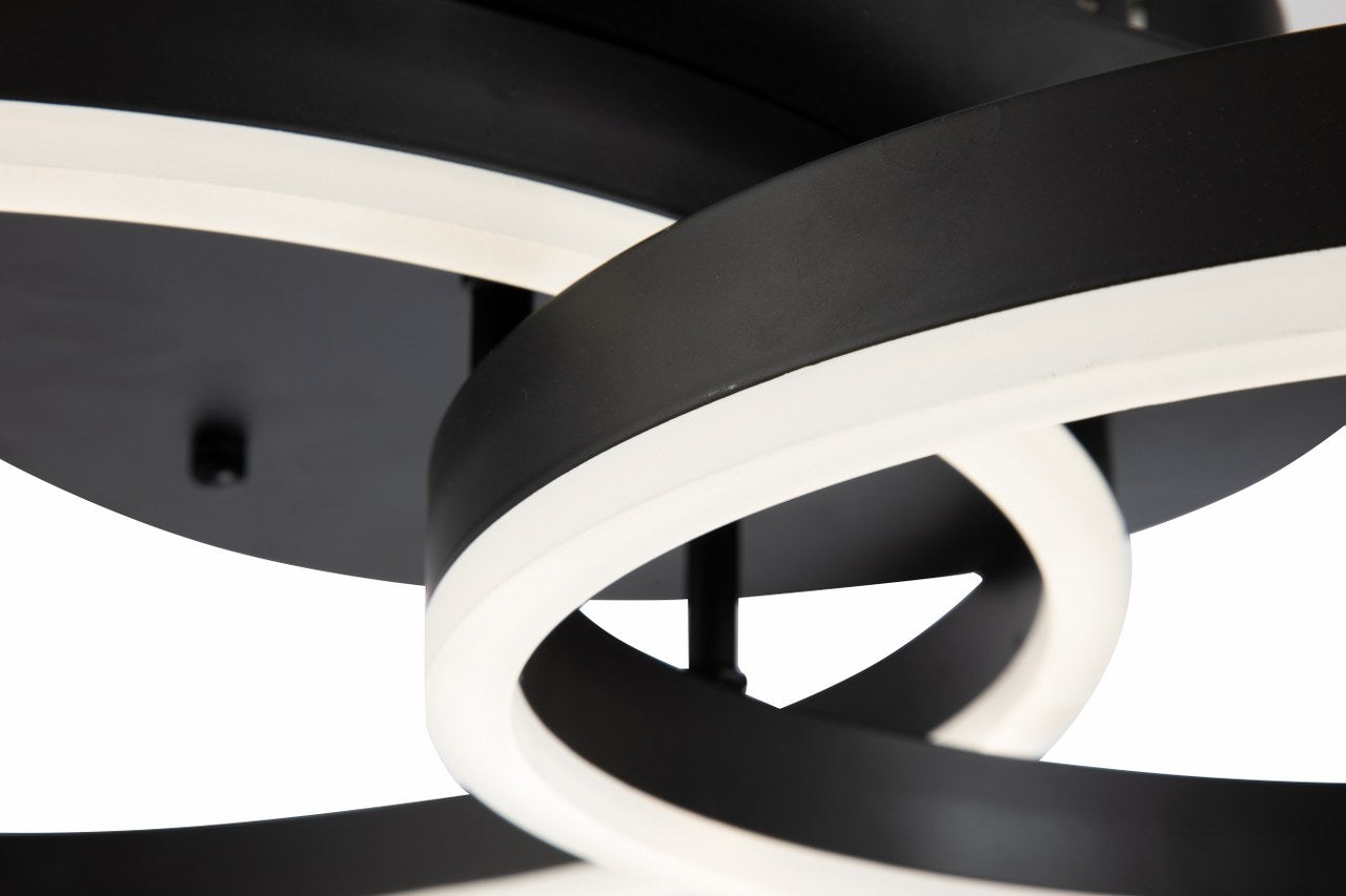 Lampara 2 Aros Led CCT Regulable Negro