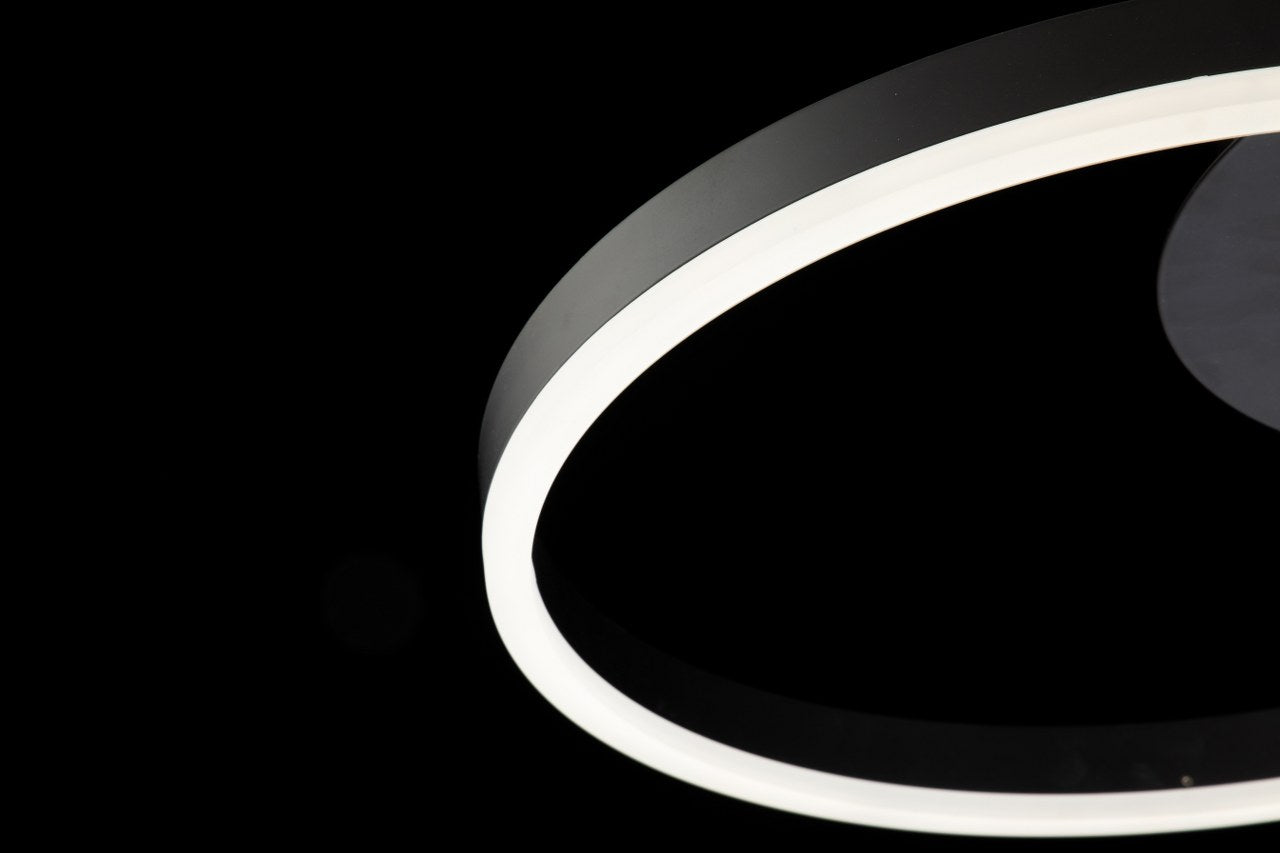 Lampara 2 Aros Led CCT Regulable Negro