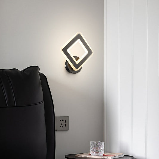 Aplique de Pared Cuadrado Led CCT Negro