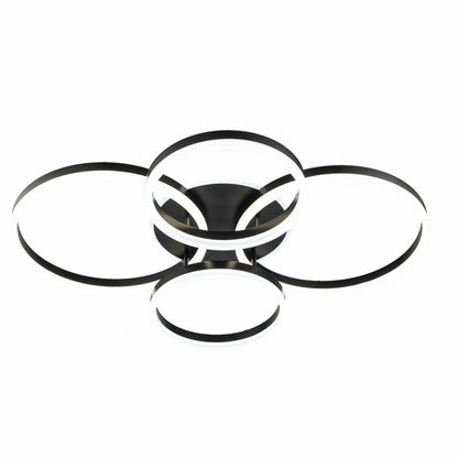 Lampara 4 Aros Led CCT Regulable Negro