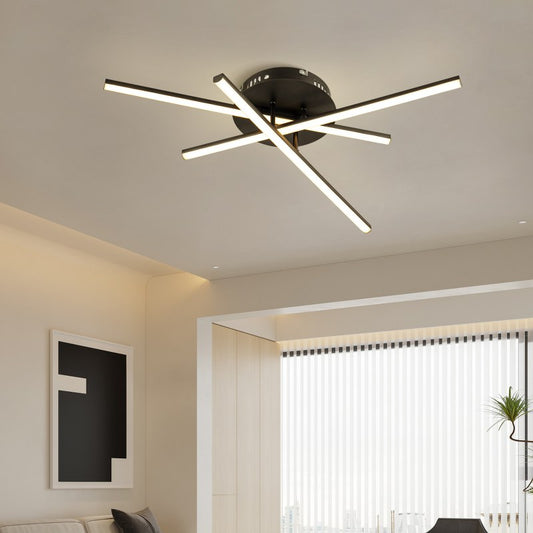 Lampara de techo LED 3 Lineas Led Negro