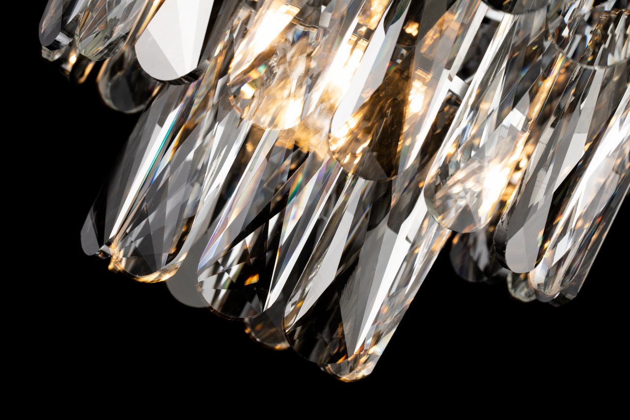 Lámpara colgante de acero y cristales modelo AVOLA LP156-D30