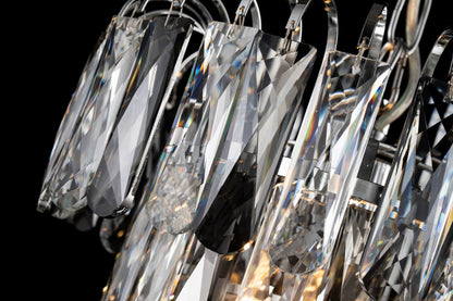 Lámpara colgante de acero y cristales modelo AVOLA LP156-D30