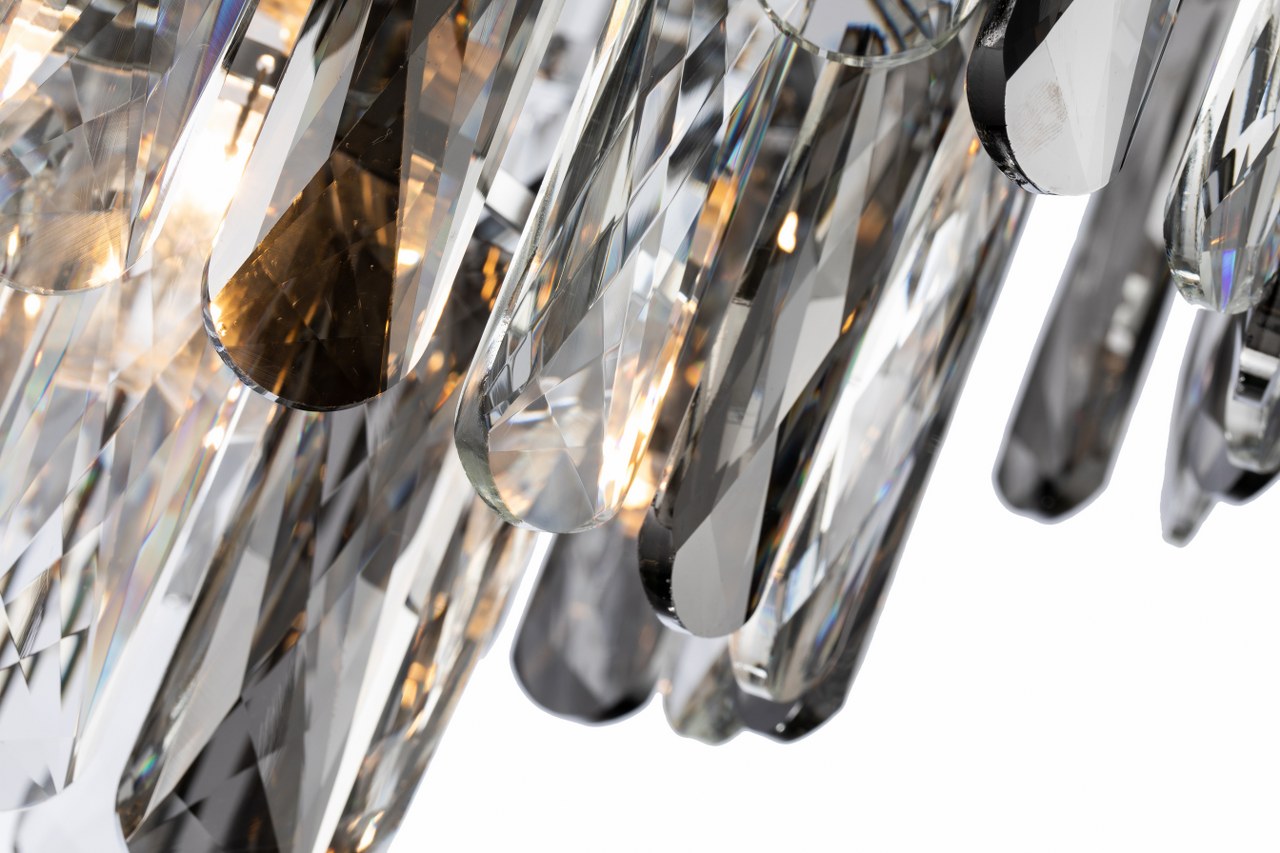 Lámpara colgante de acero y cristales modelo AVOLA LP156-D30