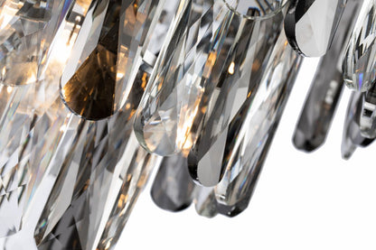 Lámpara colgante de acero y cristales modelo AVOLA LP156-D30