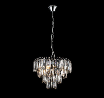 Lámpara colgante de acero y cristales modelo AVOLA LP156-D40