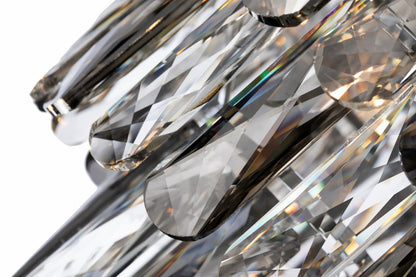 Lámpara colgante de acero y cristales modelo AVOLA LP156-D40