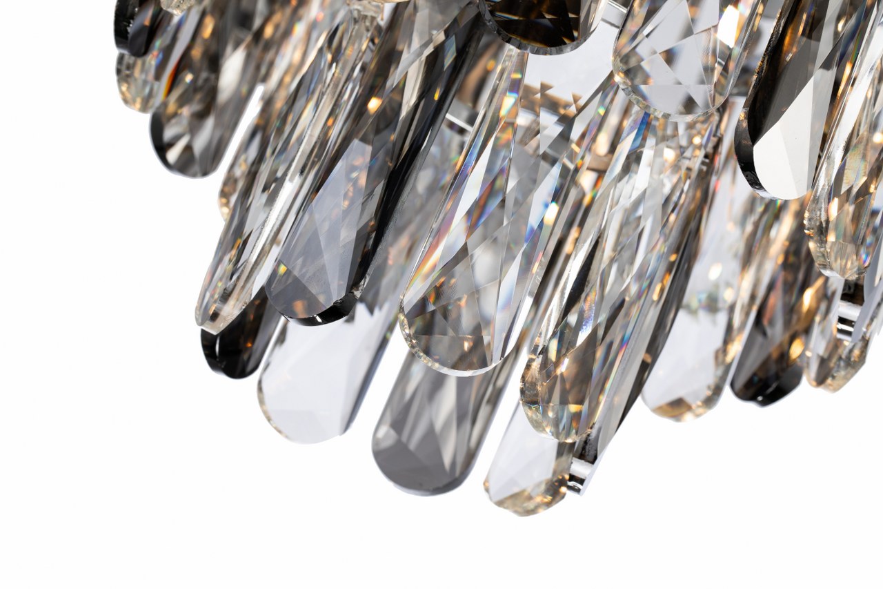 Lámpara colgante de acero y cristales modelo AVOLA LP156-D40