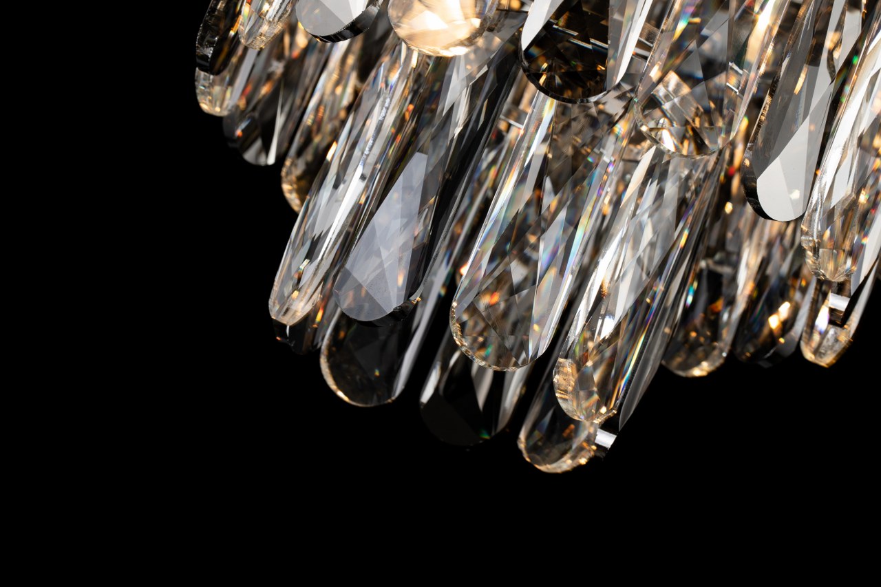 Lámpara colgante de acero y cristales modelo AVOLA LP156-D40