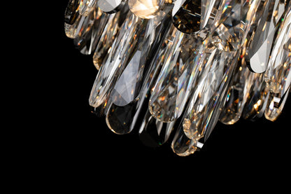 Lámpara colgante de acero y cristales modelo AVOLA LP156-D40