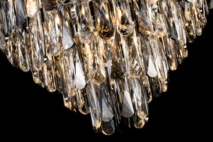 Lámpara colgante de acero y cristales modelo AVOLA LP156-D50