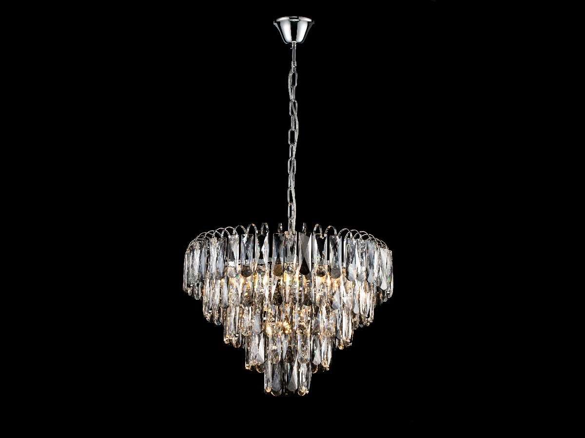Lámpara colgante de acero y cristales modelo AVOLA LP156-D50