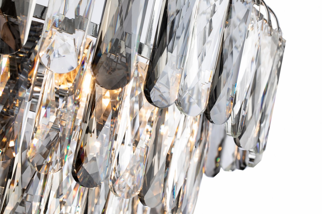 Lámpara colgante de acero y cristales modelo AVOLA LP156-D50