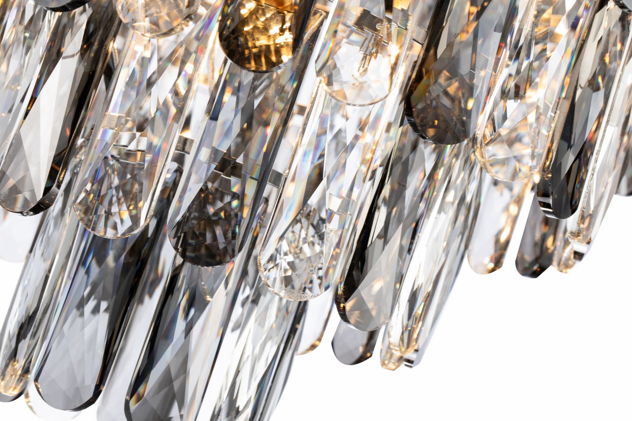 Lámpara colgante de acero y cristales modelo AVOLA LP156-D50