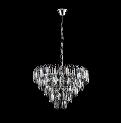 Lámpara colgante de acero y cristales modelo AVOLA LP156-D50