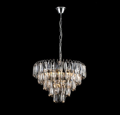 Lámpara colgante de acero y cristales modelo AVOLA LP156-D50