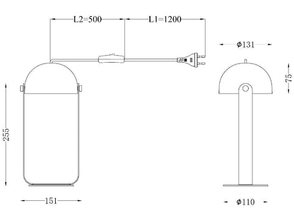 Lámpara de mesa ALCOR LP5004-1T