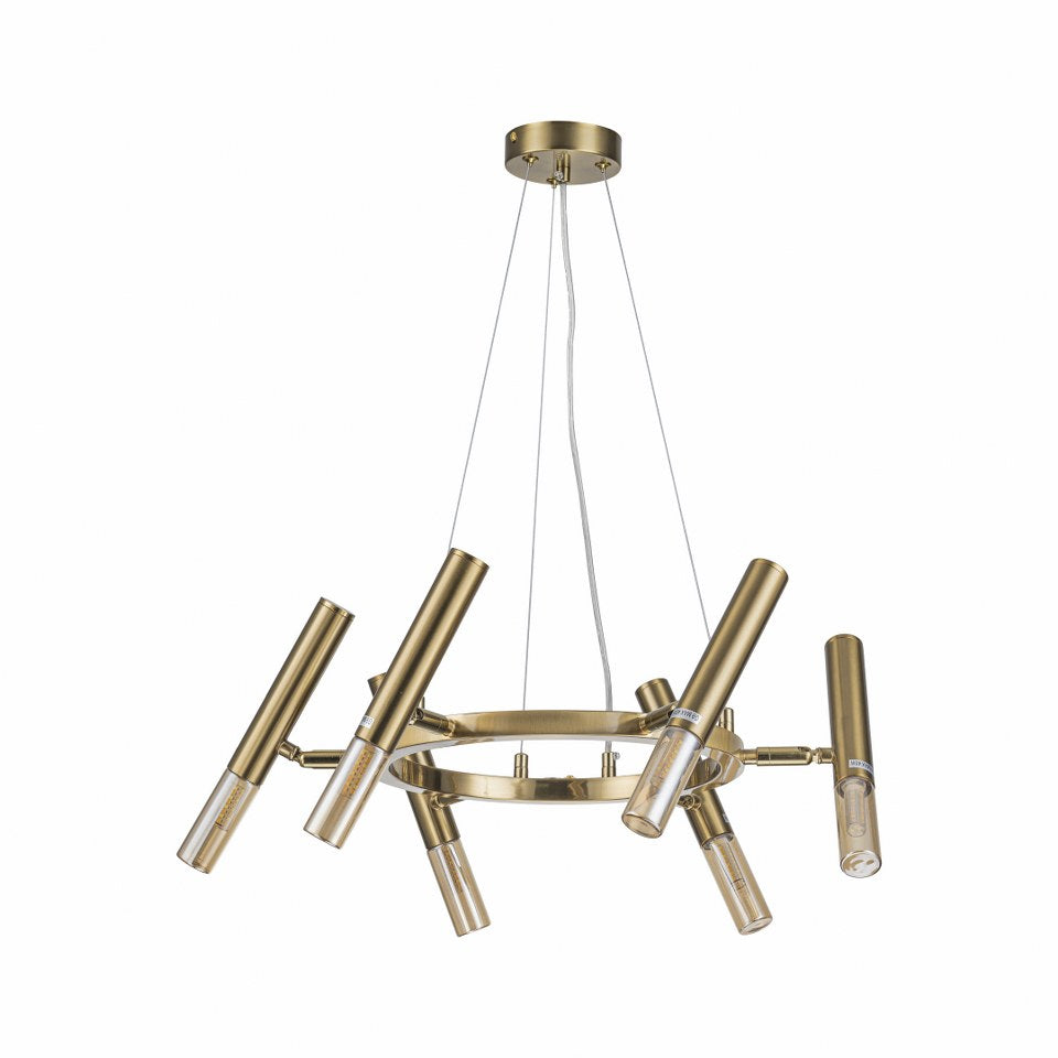 Lampara Colgante Bombilla G9 Moderna Dorado