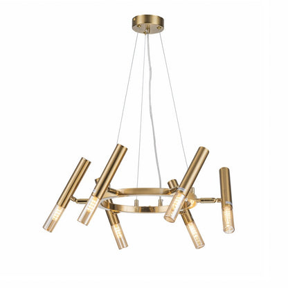 Lampara Colgante Bombilla G9 Moderna Dorado