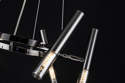 Lampara Colgante Bombilla G9 Moderna Negro