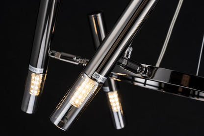 Lampara Colgante Bombilla G9 Moderna Negro