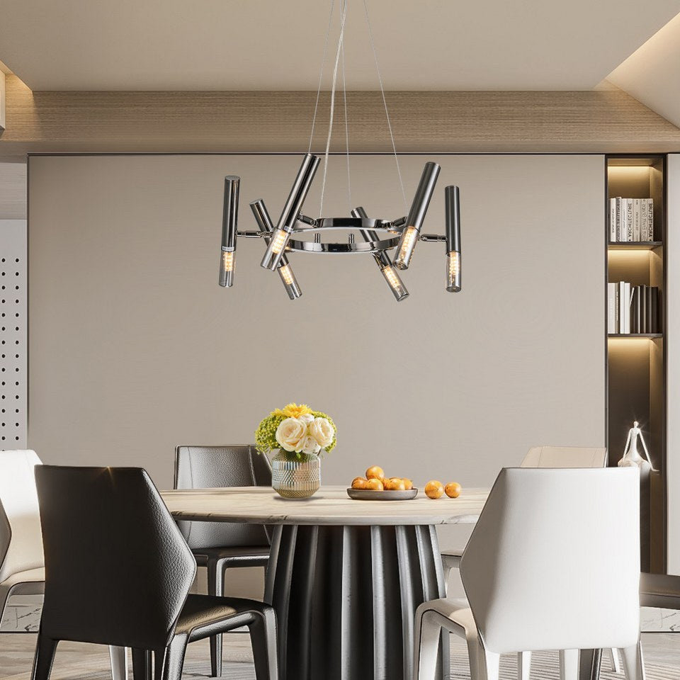 Lampara Colgante Bombilla G9 Moderna Negro