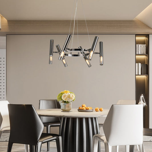 Lampara Colgante Bombilla G9 Moderna Negro