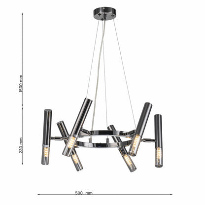 Lampara Colgante Bombilla G9 Moderna Negro