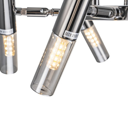 Lampara Colgante Bombilla G9 Moderna Negro