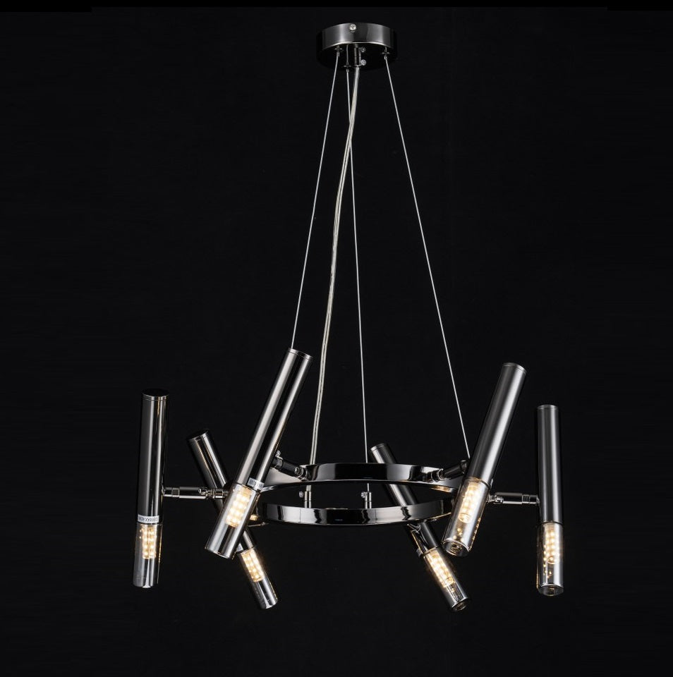 Lampara Colgante Bombilla G9 Moderna Negro