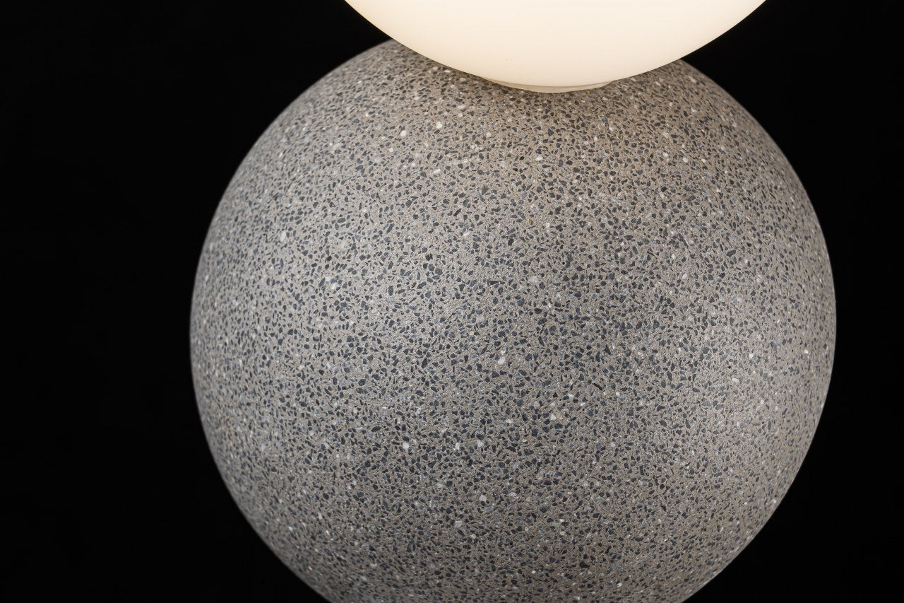 Aplique De Pared de Concreto Con Bola De Vidrio Negro