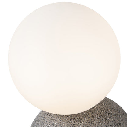 Aplique De Pared de Concreto Con Bola De Vidrio Negro