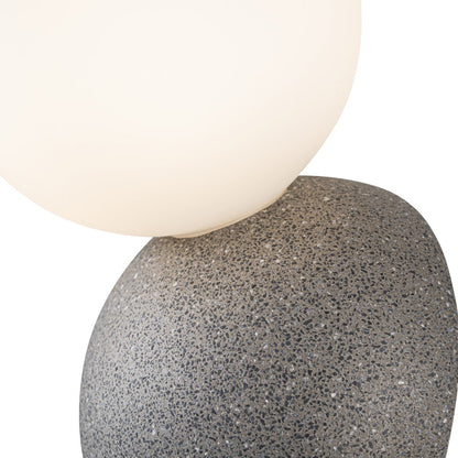 Aplique De Pared de Concreto Con Bola De Vidrio Negro