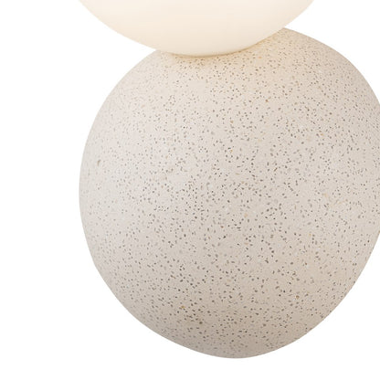 Aplique De Pared de Concreto Con Bola De Vidrio Blanco