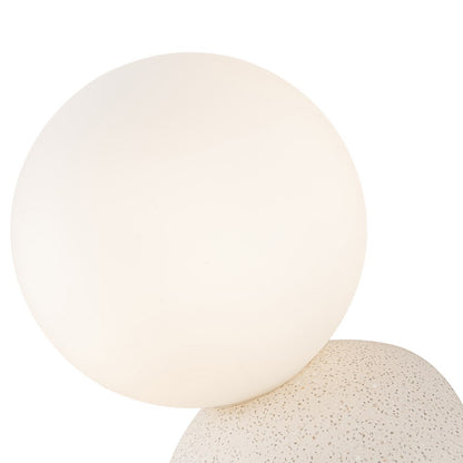 Aplique De Pared de Concreto Con Bola De Vidrio Blanco