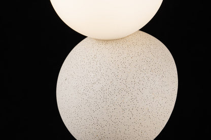 Aplique De Pared de Concreto Con Bola De Vidrio Blanco