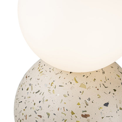 Aplique De Pared de Concreto Con Bola De Vidrio Beige