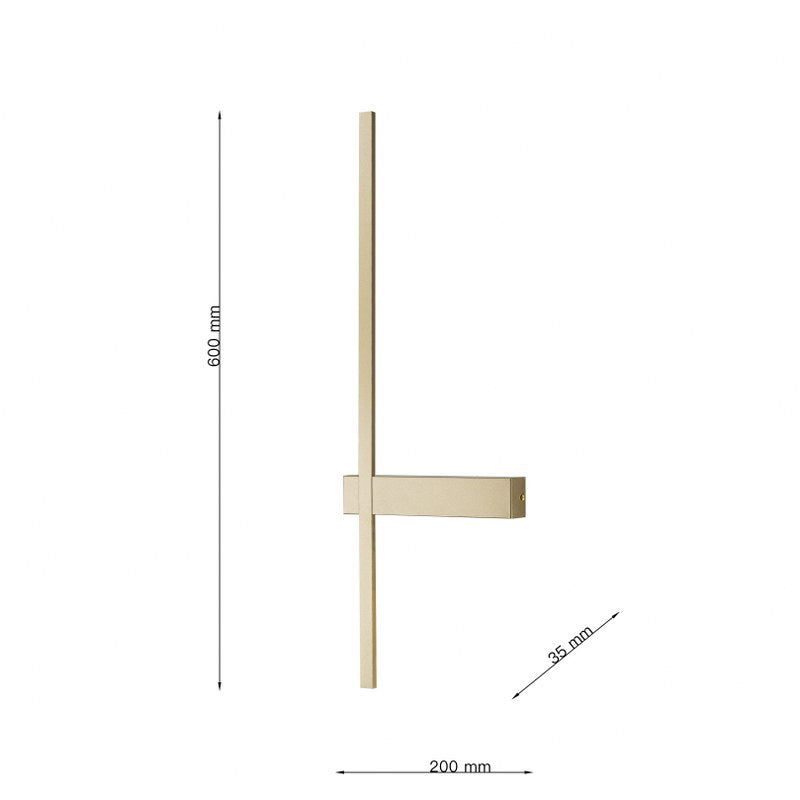 Aplique de pared con led integrado Dorado